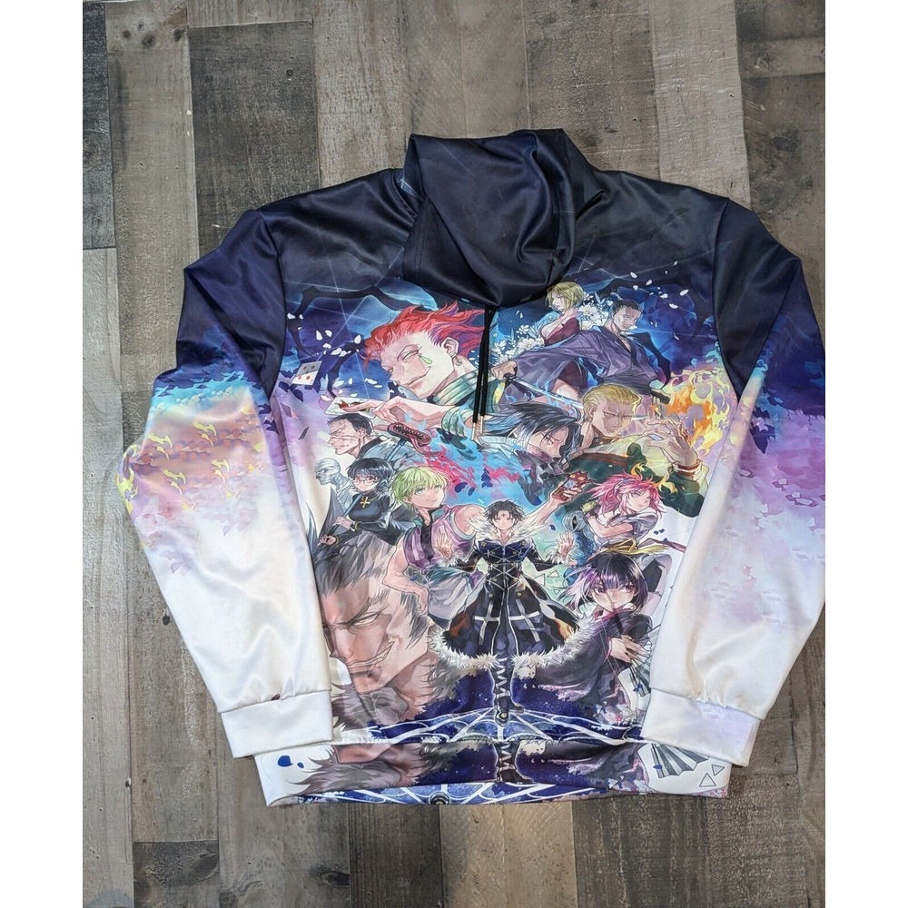 "Phantom‎ Troupe" Naruto Anime  Hoodie Men Med White Tie Dye Sweatshirt Pullover